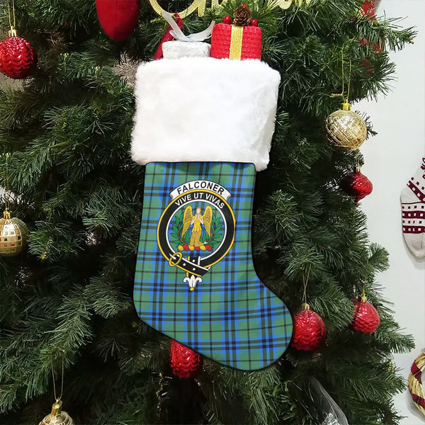 Falconer Clan Badge Tartan Christmas Stocking