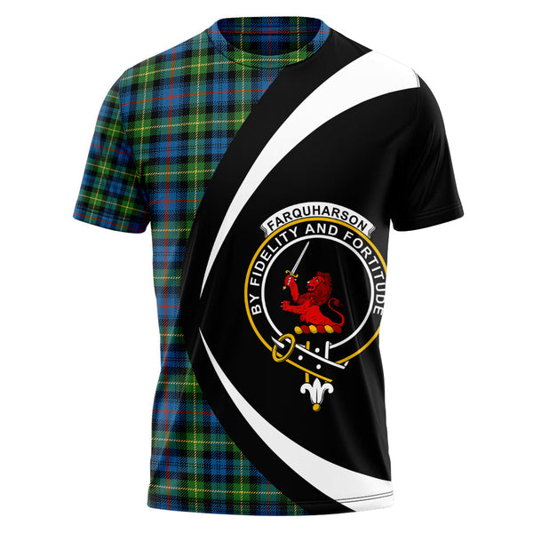 Farquharson Ancient Clan Badge Tartan T-Shirt Circle Style Personalized