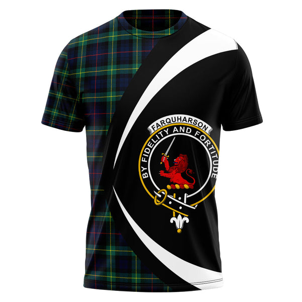 Farquharson Modern Clan Badge Tartan T-Shirt Circle Style Personalized