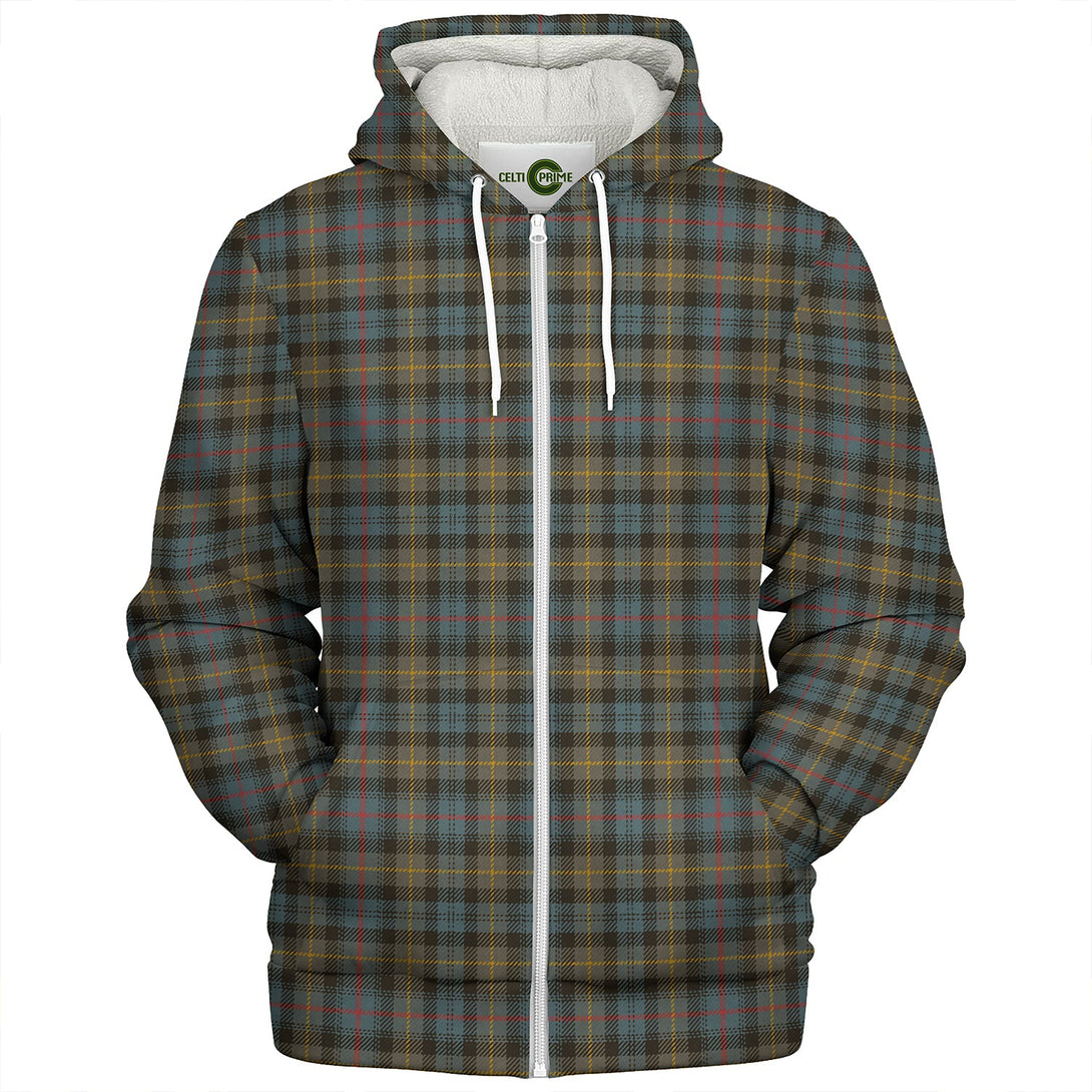 Farquharson Weathered Clan Badge Tartan Sherpa Hoodie