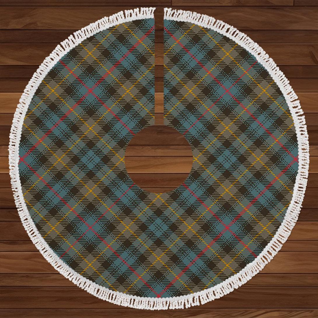 Farquharson Weathered Clan Badge Tartan Christmas Tree Skirt