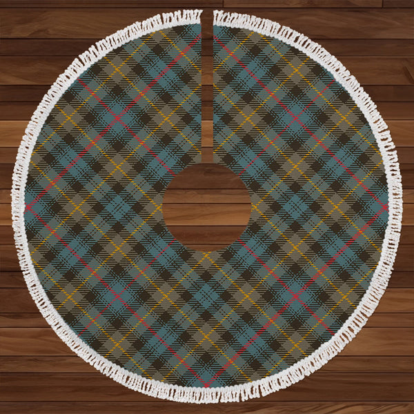 Farquharson Weathered Clan Badge Tartan Christmas Tree Skirt