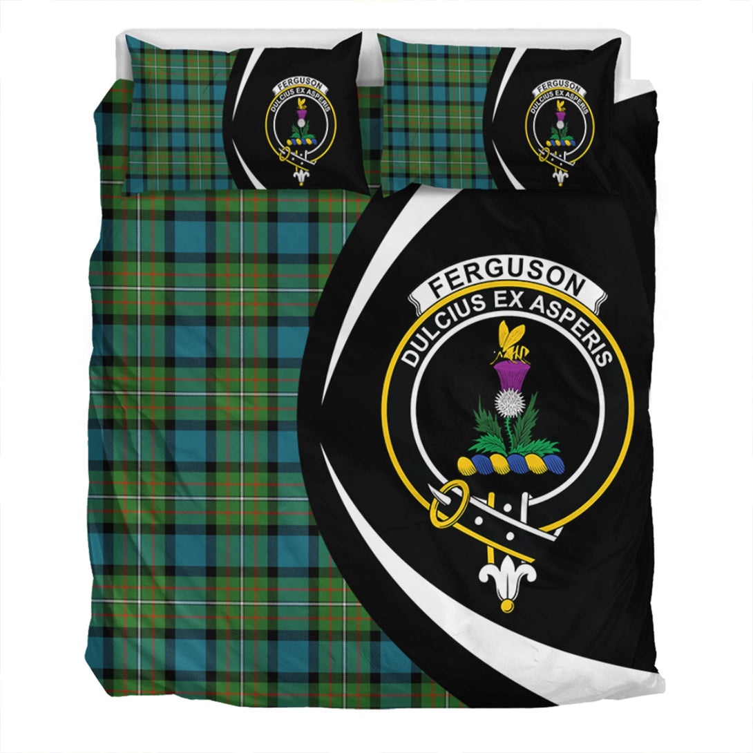 Ferguson Ancient Clan Badge Tartan Bedding Set Circle Style