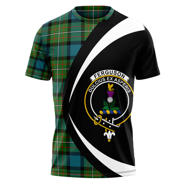 Ferguson Ancient Clan Badge Tartan T-Shirt Circle Style Personalized