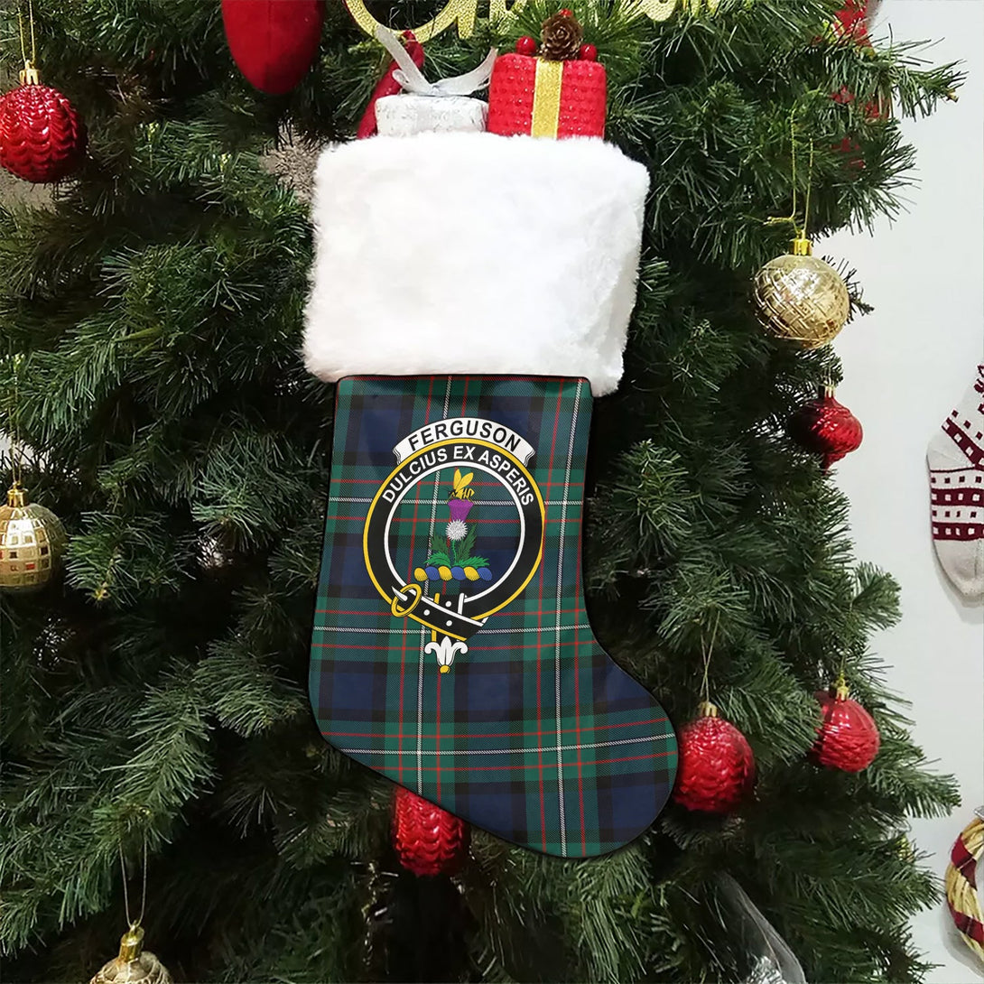 Ferguson Modern Clan Badge Tartan Christmas Stocking