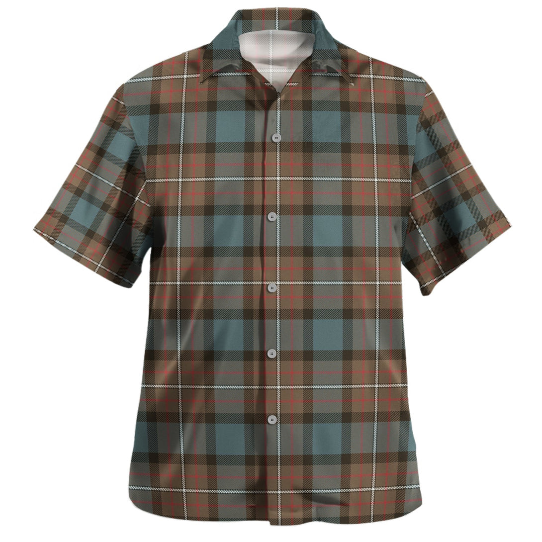 Ferguson Weathered Clan Badge Tartan Hawaiian Shirt