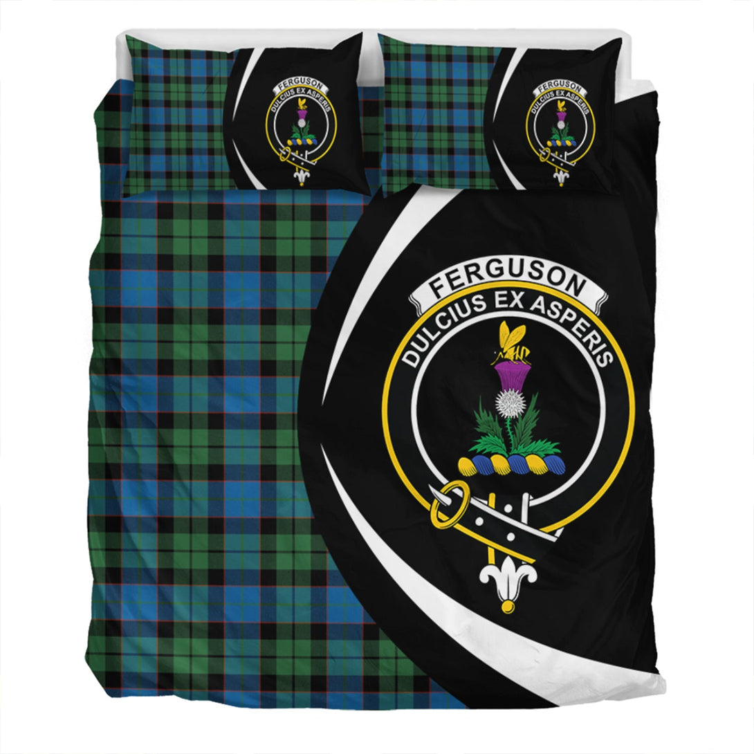 Ferguson of Balquhidder Ancient Clan Badge Tartan Bedding Set Circle Style