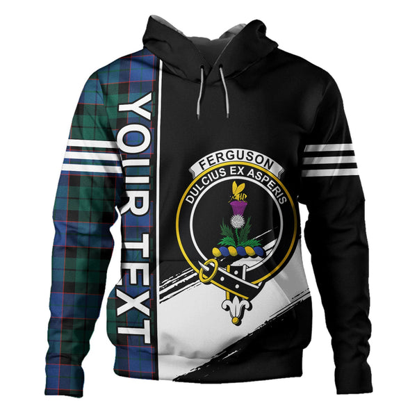 Ferguson of Balquhidder Modern Clan Badge Tartan Hoodie Quarter Style Personalized