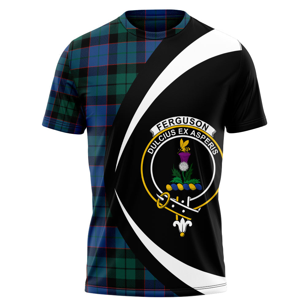 Ferguson of Balquhidder Modern Clan Badge Tartan T-Shirt Circle Style Personalized