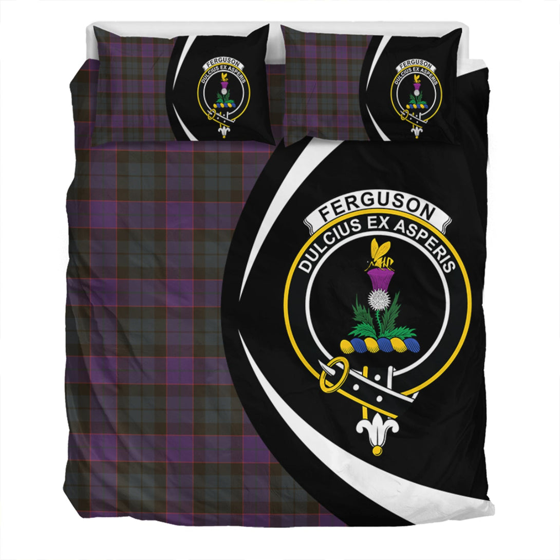 Ferguson of Balquhidder Weathered Clan Badge Tartan Bedding Set Circle Style