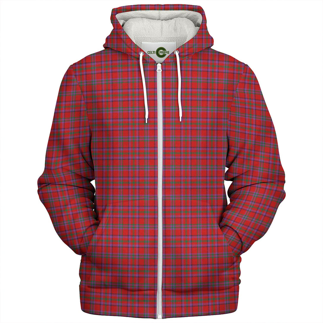 Fiddes Rock and Wheel Modern Tartan Sherpa Hoodie