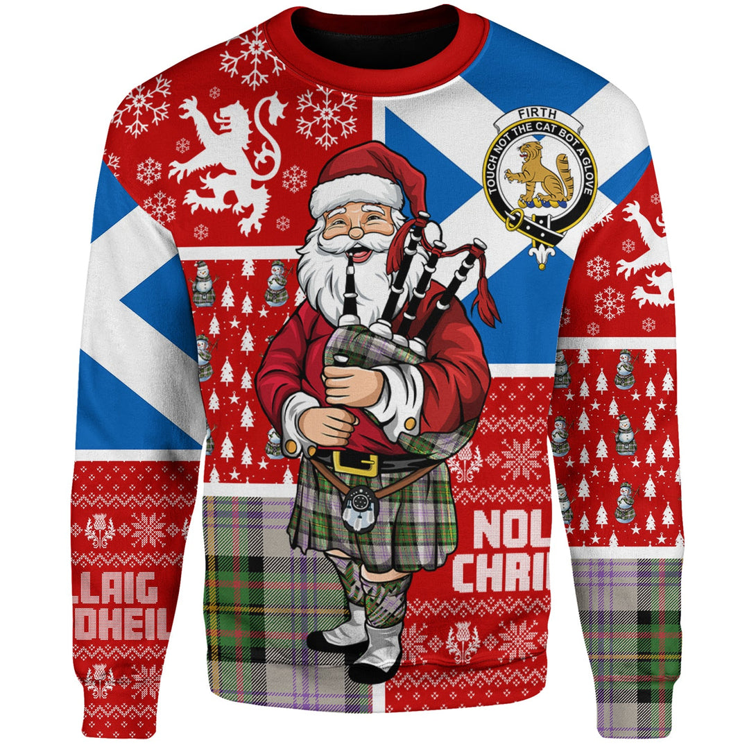 Firth of Tay (Gillies Dress) Ancient Clan Badge Tartan Sweatshirt Scotland Christmas Santa