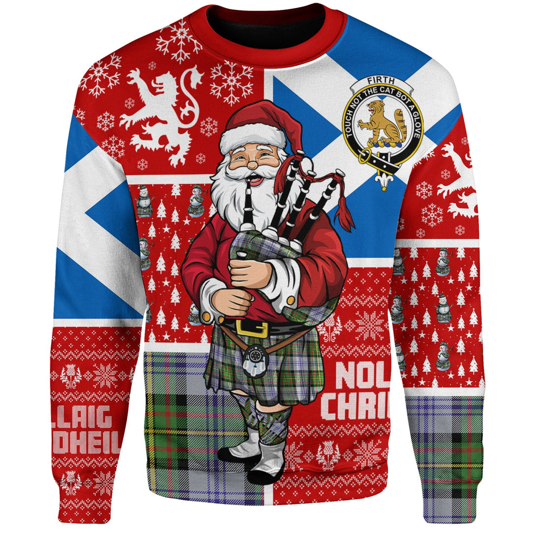 Firth of Tay (Gillies Dress) Modern Clan Badge Tartan Sweatshirt Scotland Christmas Santa