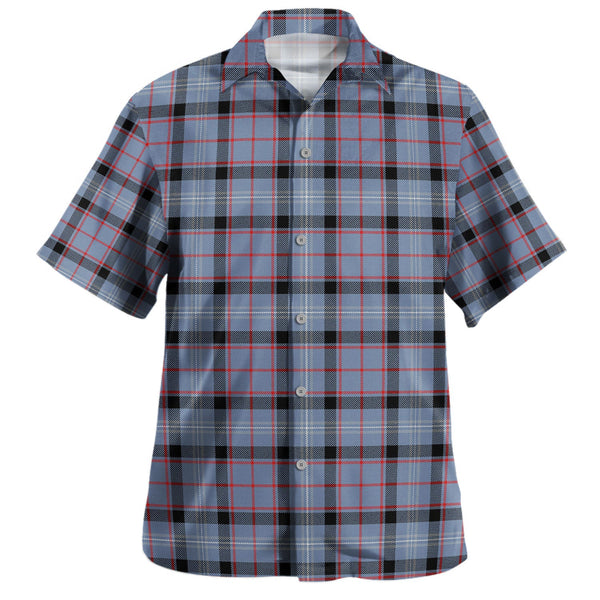 Fitzgerald Blue Modern Tartan Hawaiian Shirt