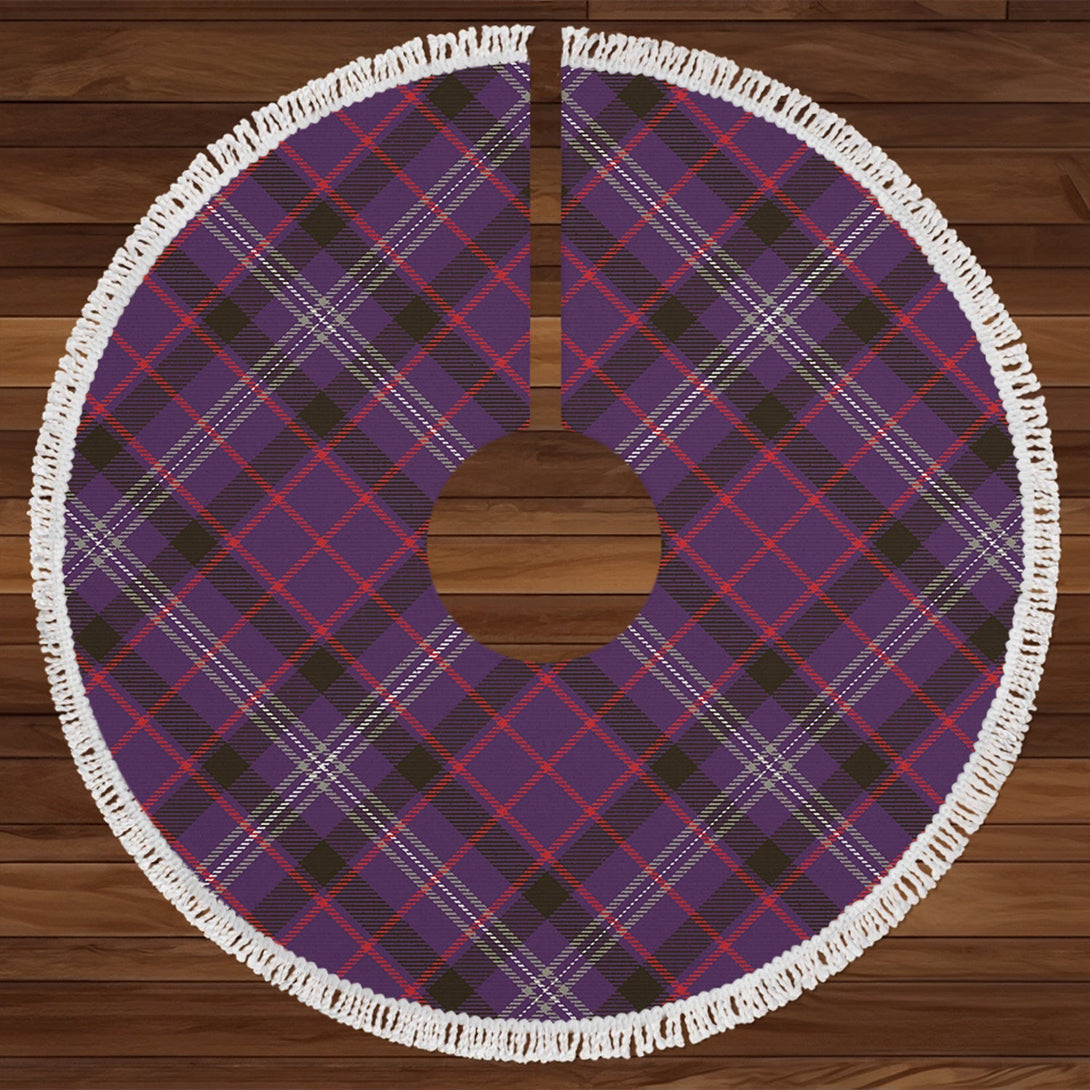 Fitzgerald Blue Weathered Tartan Christmas Tree Skirt