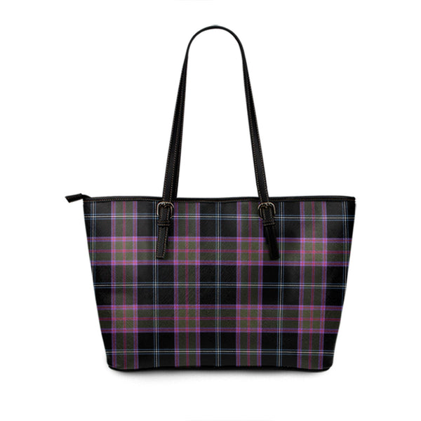 Fitzgerald Hunting Ancient Tartan Leather Tote Bag