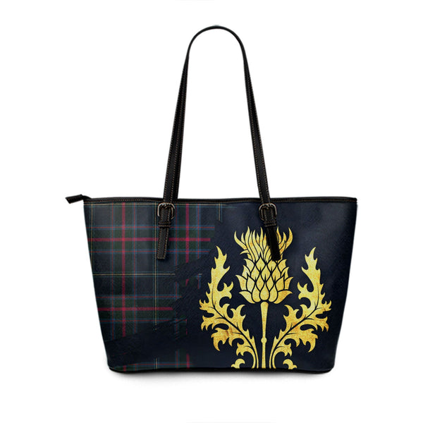 Fitzgerald Hunting Modern Tartan Leather Tote Bag Thistle Oldest Style