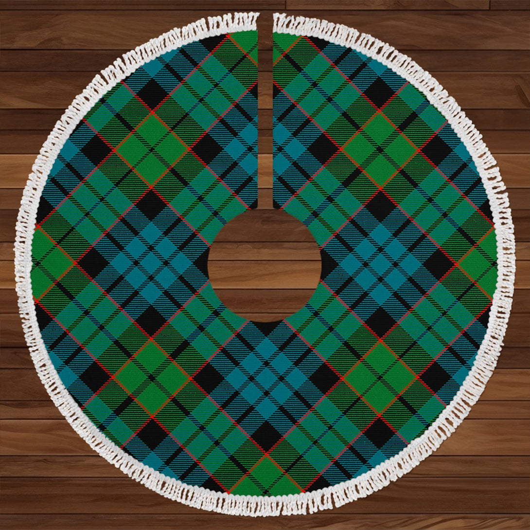 Fletcher Family Ancient Clan Badge Tartan Christmas Tree Skirt