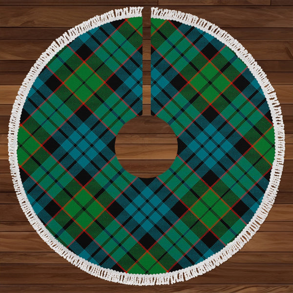 Fletcher Family Ancient Clan Badge Tartan Christmas Tree Skirt