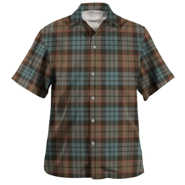 Fletcher Family Weathered Clan Badge Tartan Hawaiian Shirt