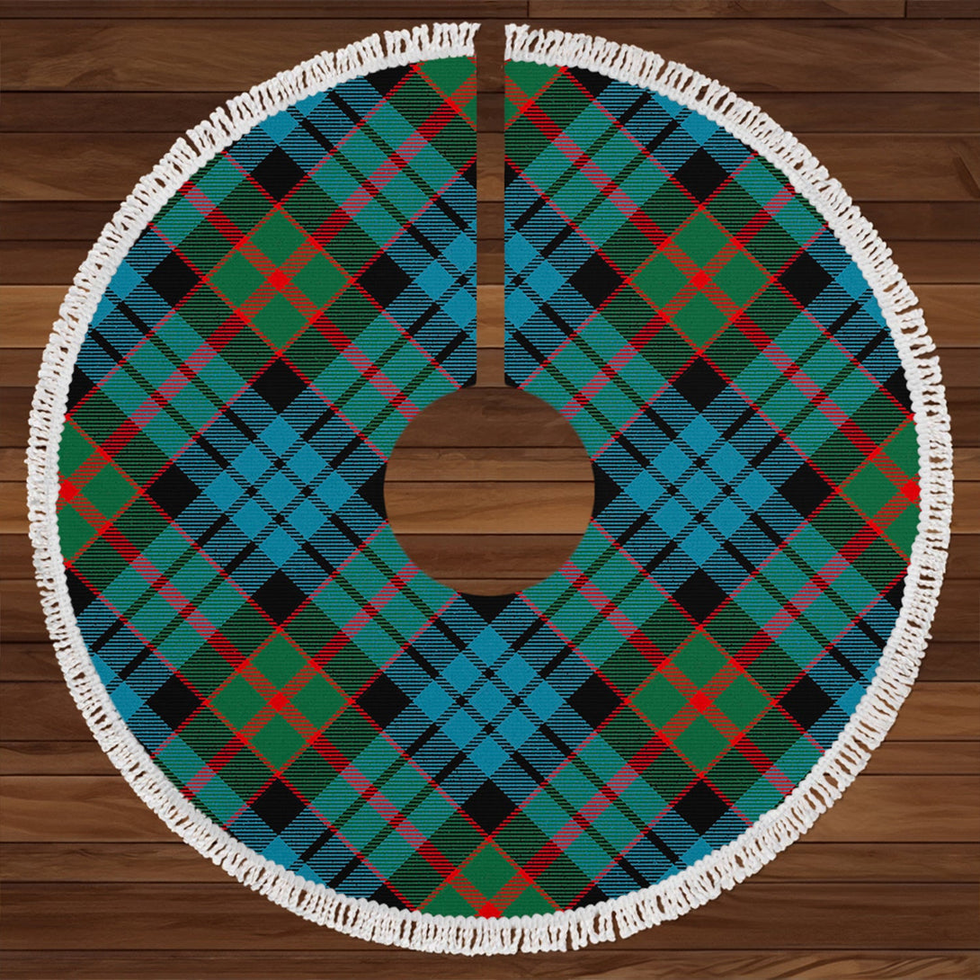 Fletcher of Dunans Clan Badge Tartan Christmas Tree Skirt