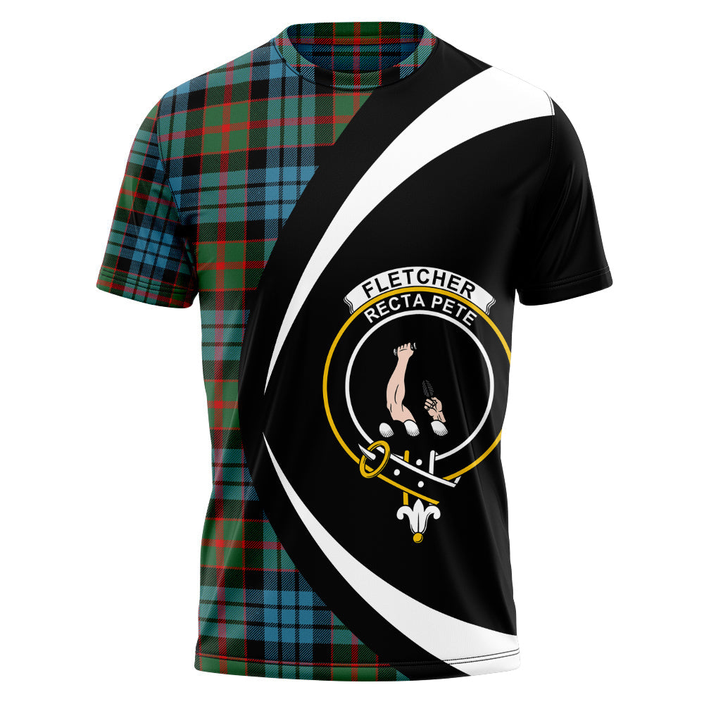 Fletcher of Dunans Clan Badge Tartan T-Shirt Circle Style Personalized