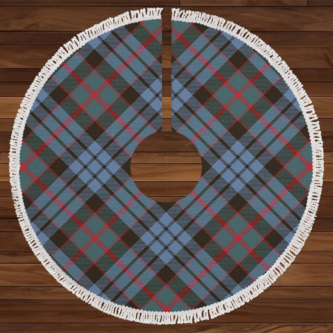 Fletcher of Dunans Weathered Clan Badge Tartan Christmas Tree Skirt