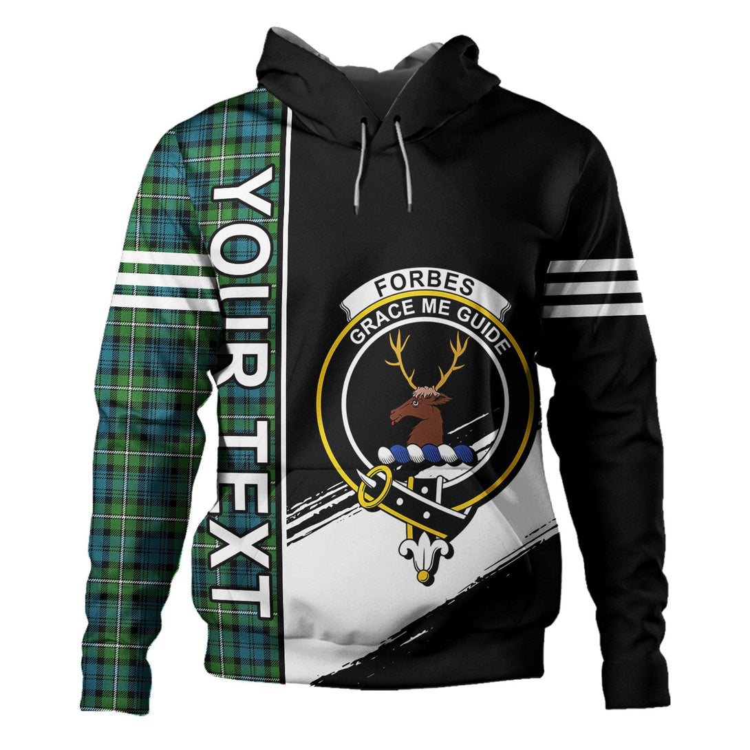 Forbes Ancient Clan Badge Tartan Hoodie Quarter Style Personalized