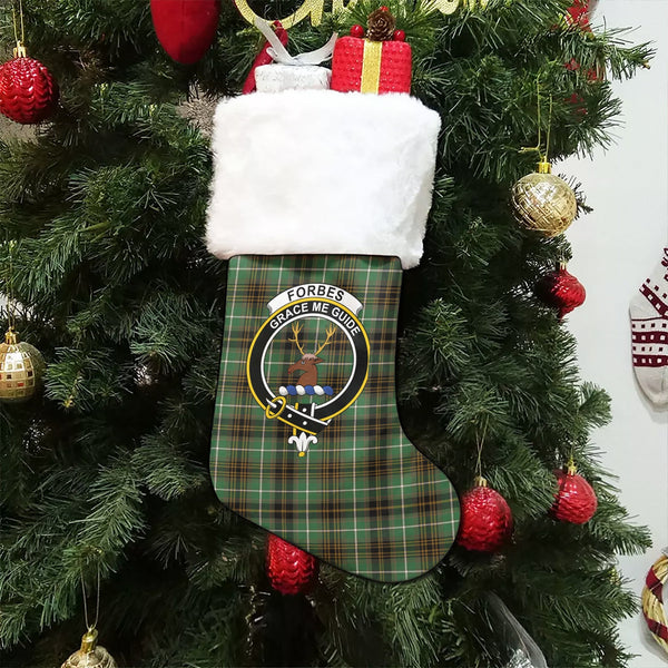 Forbes of Druinnor Ancient Clan Badge Tartan Christmas Stocking