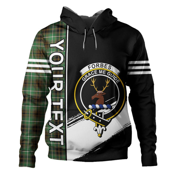 Forbes of Druinnor Ancient Clan Badge Tartan Hoodie Quarter Style Personalized