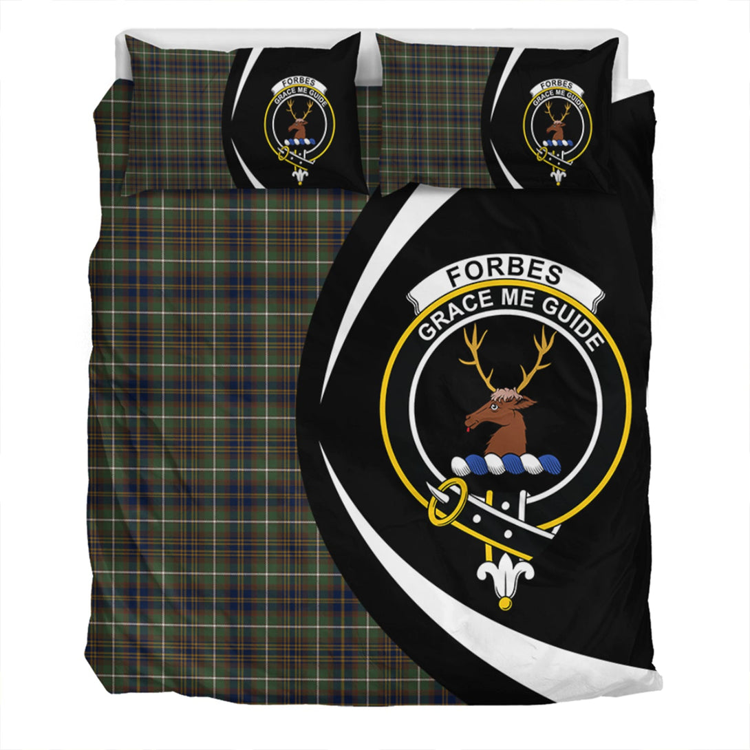 Forbes of Druinnor Modern Clan Badge Tartan Bedding Set Circle Style