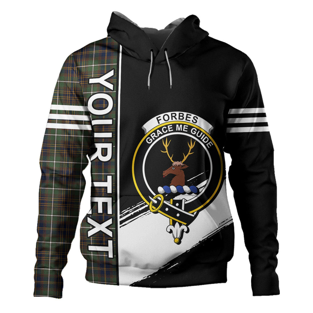 Forbes of Druinnor Modern Clan Badge Tartan Hoodie Quarter Style Personalized