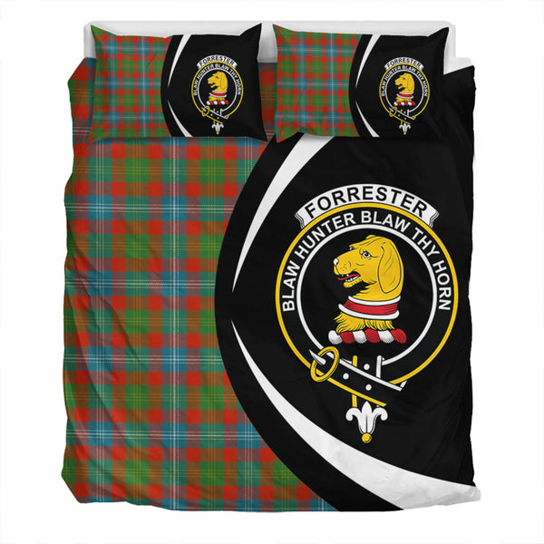 Forrester Ancient Clan Badge Tartan Bedding Set Circle Style