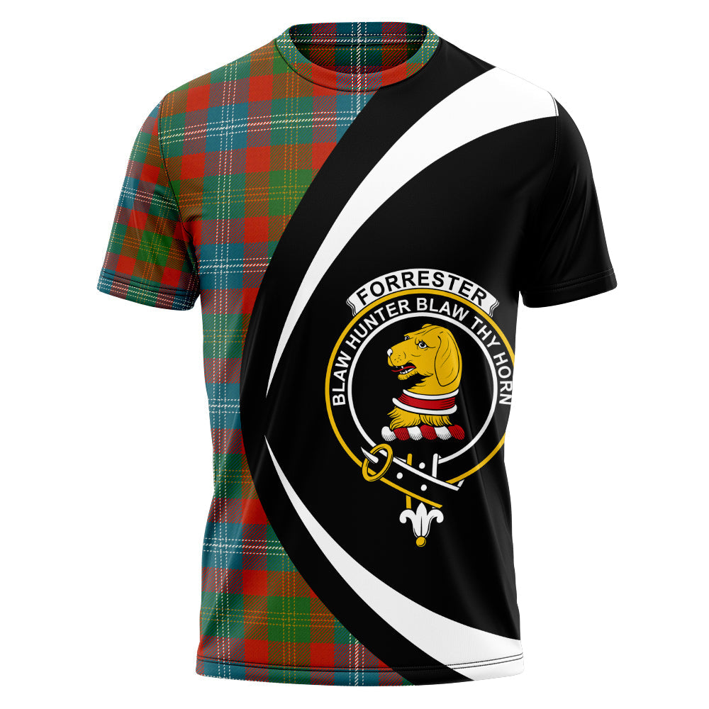 Forrester Ancient Clan Badge Tartan T-Shirt Circle Style Personalized