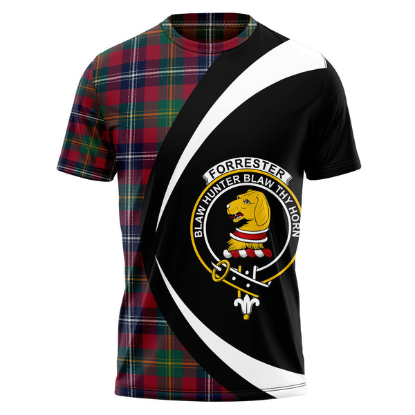 Forrester Modern Clan Badge Tartan T-Shirt Circle Style Personalized