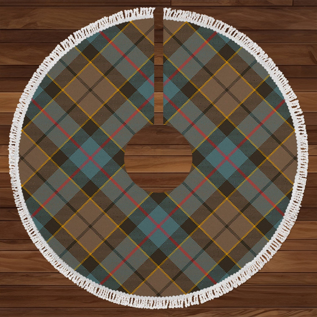 Forsyth Weathered Clan Badge Tartan Christmas Tree Skirt