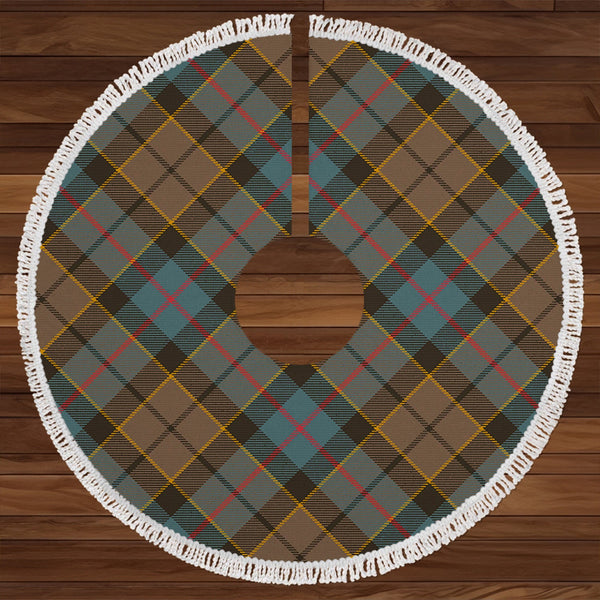 Forsyth Weathered Clan Badge Tartan Christmas Tree Skirt