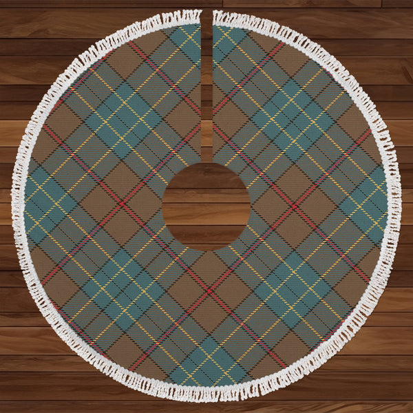 Fox Hunting Weathered Tartan Christmas Tree Skirt