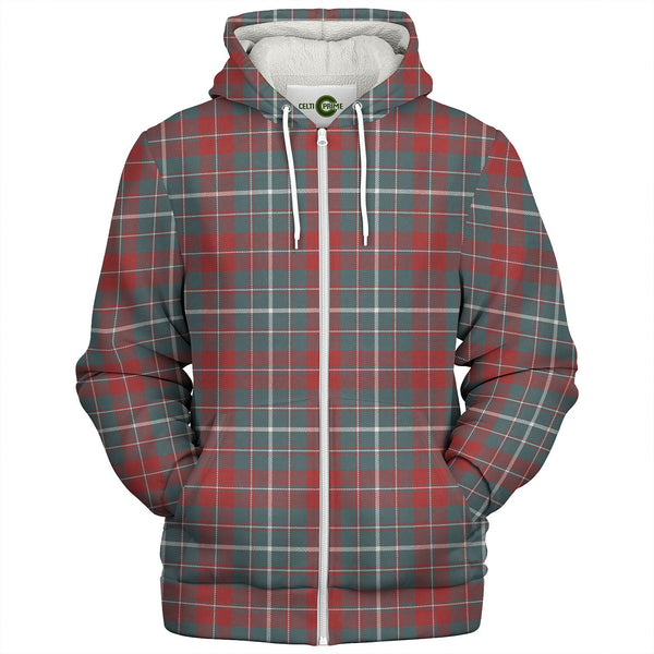 Frame Weathered Tartan Sherpa Hoodie