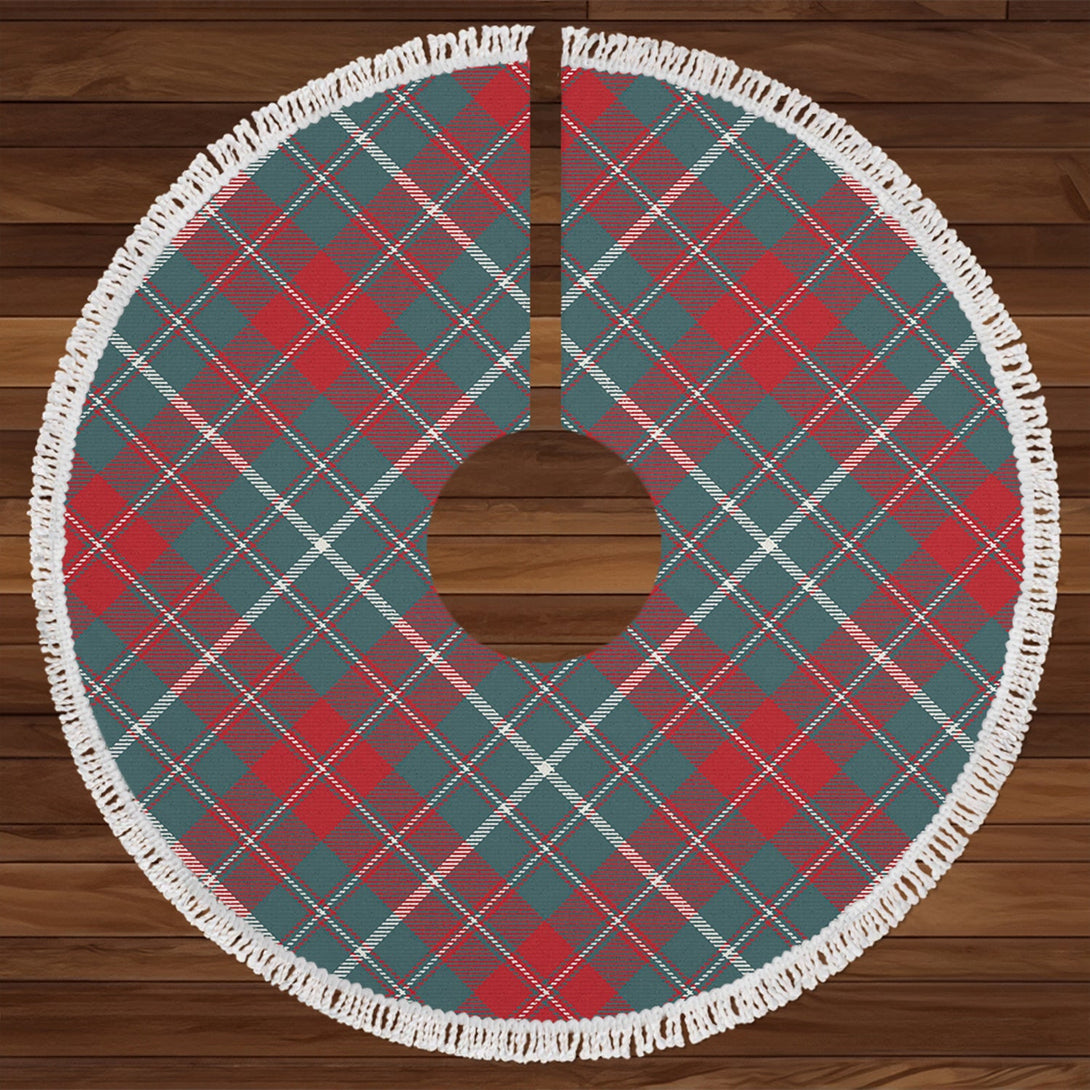 Frame Weathered Tartan Christmas Tree Skirt