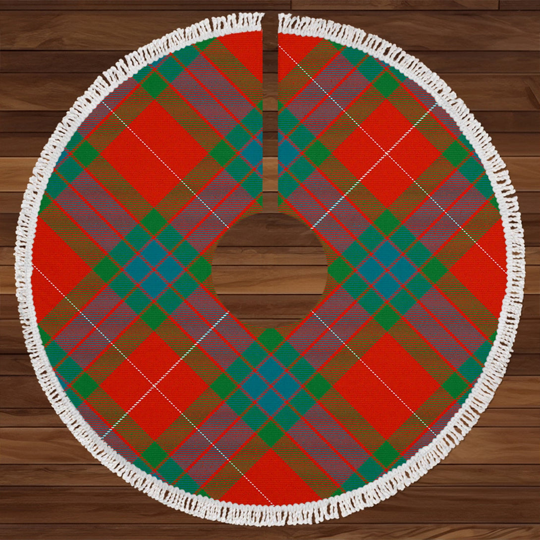 Fraser Ancient Clan Badge Tartan Christmas Tree Skirt