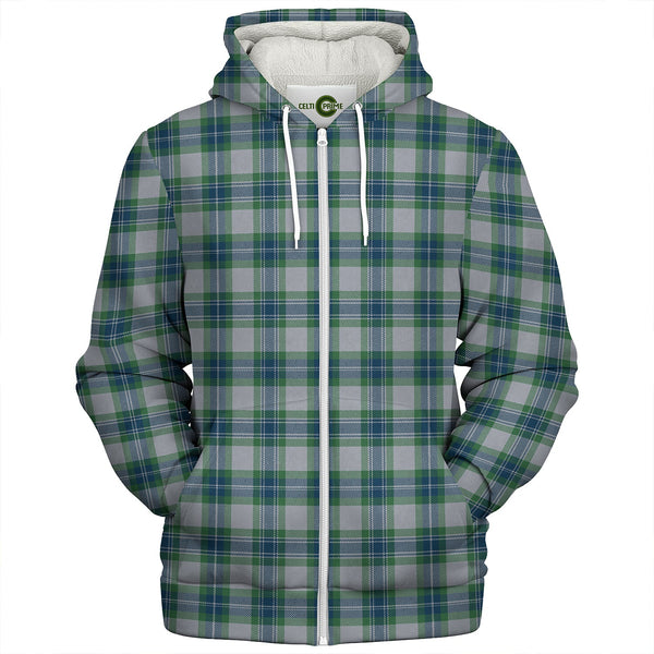 Fraser Arisaid Green Clan Badge Tartan Sherpa Hoodie