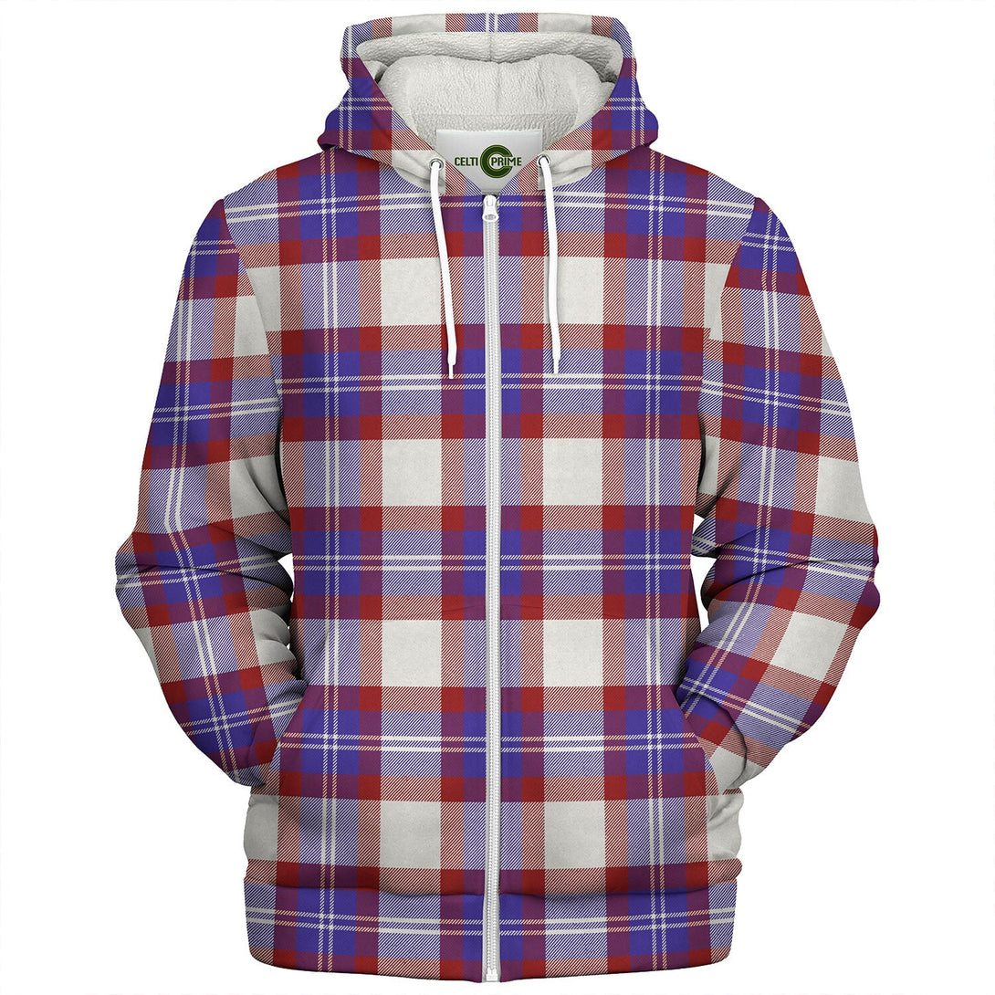 Fraser Arisaid Red Tartan Sherpa Hoodie