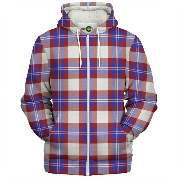 Fraser Arisaid Red Tartan Sherpa Hoodie