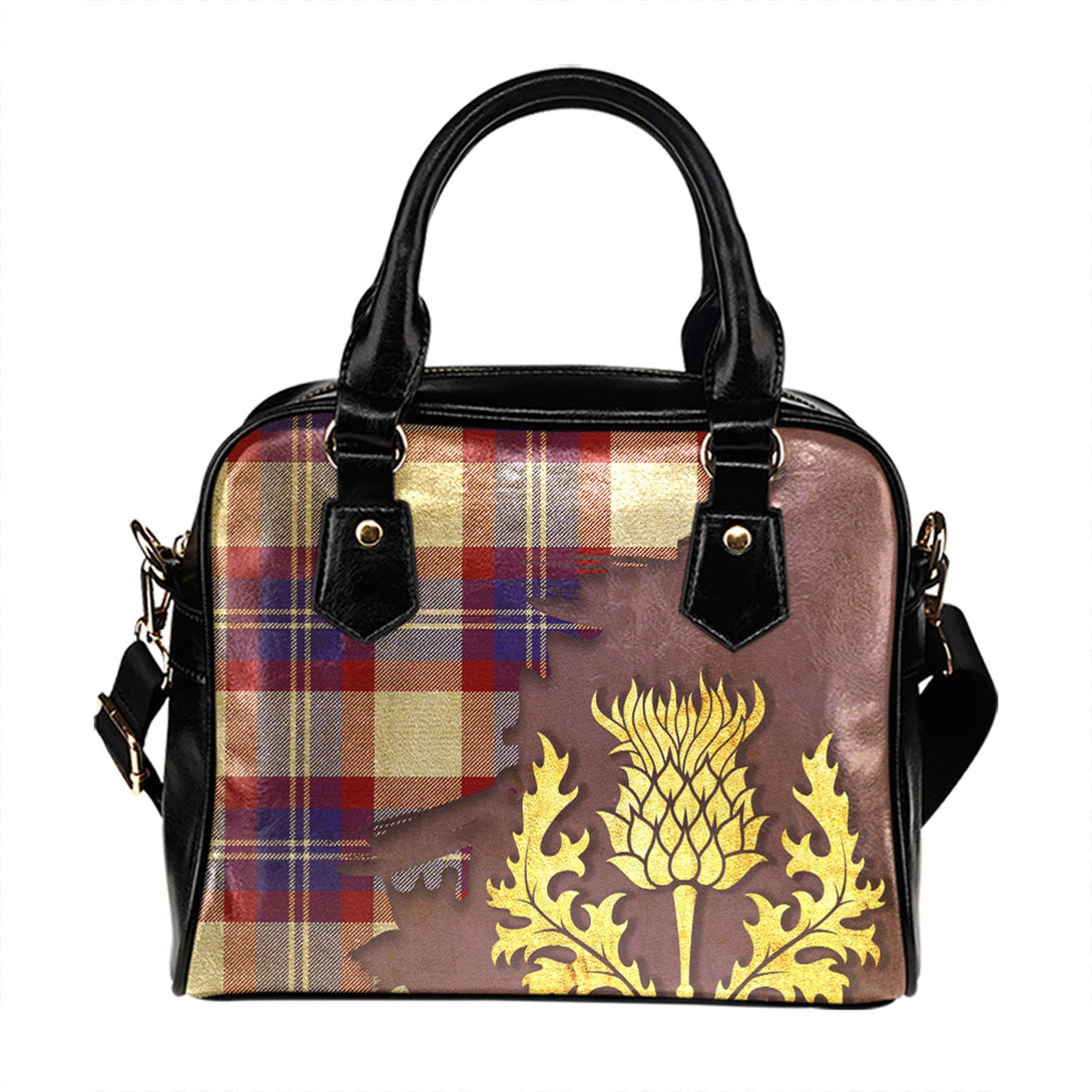 Fraser Arisaid Red Tartan Shoulder Handbag Thistle Oldest Style