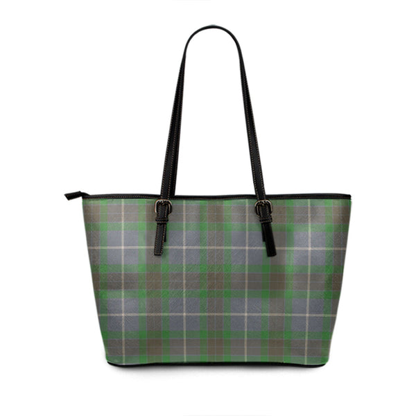 Fraser Green Ancient Tartan Leather Tote Bag