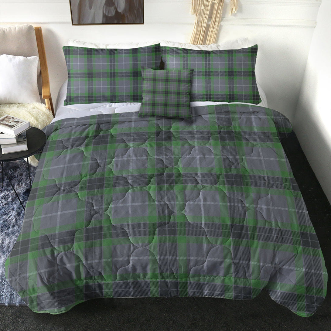 Fraser Green Modern Tartan Comforter