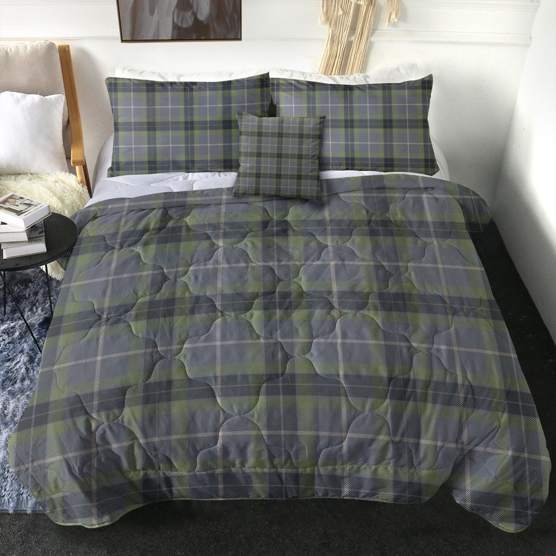 Fraser Green Weathered Tartan Comforter