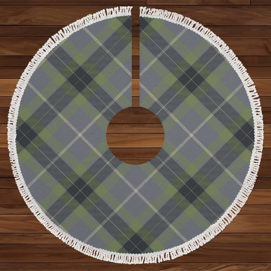 Fraser Green Weathered Tartan Christmas Tree Skirt