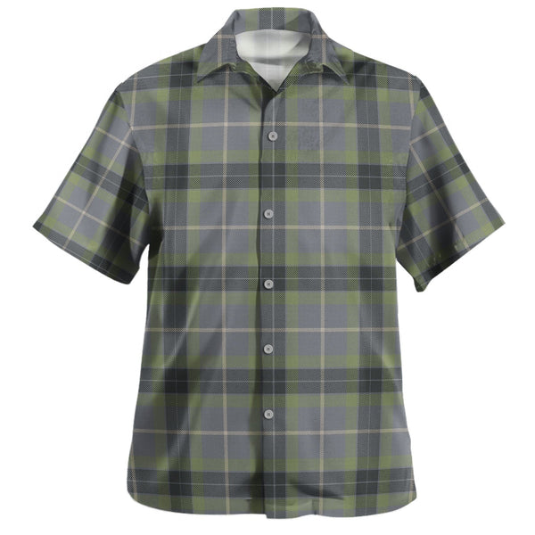 Fraser Green Weathered Tartan Hawaiian Shirt